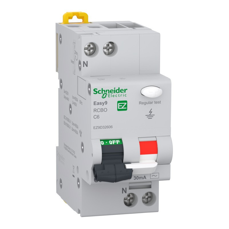 Easy9 RCBO 1P+N 4500 AC 30mA C 6A