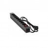 19" aluminium distribution panel 8x230V