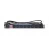 19" aluminium distribution panel 8xIEC