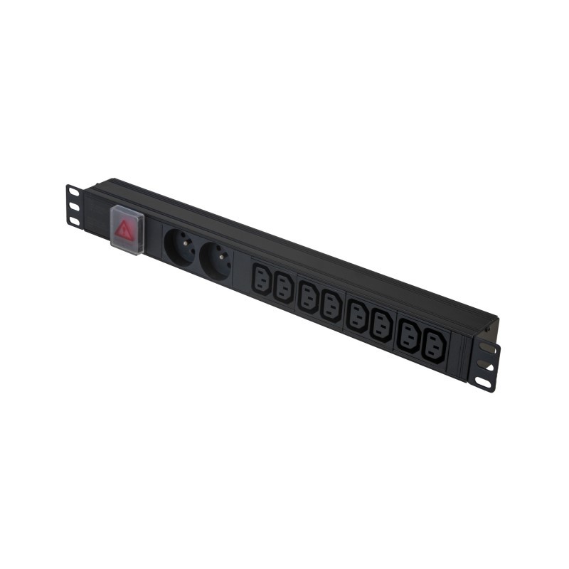 19" aluminium distribution panel combi