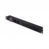 19" aluminium distribution panel combi