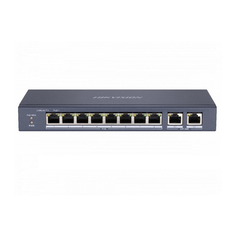 SWITCH 10 PORTURI, 8XPOE, 2XGIGABIT RJ45