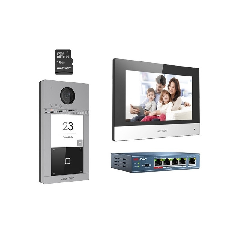 KIT VIDEOINTERFON MONITOR 7" + POST EXT. 1 BUTON