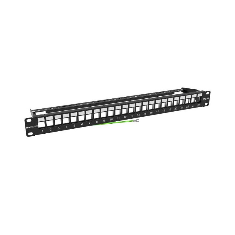 PATCHPANEL NEGRU 1U, 24 PORTURI, PT. ECRANATE