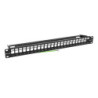 PATCHPANEL NEGRU 1U, 24 PORTURI, PT. ECRANATE