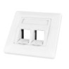 PRIZA PENTRU 2 MODULE TOOLLESS LINE, 80X80MM