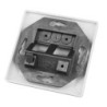 PRIZA PENTRU 2 MODULE TOOLLESS LINE, 80X80MM