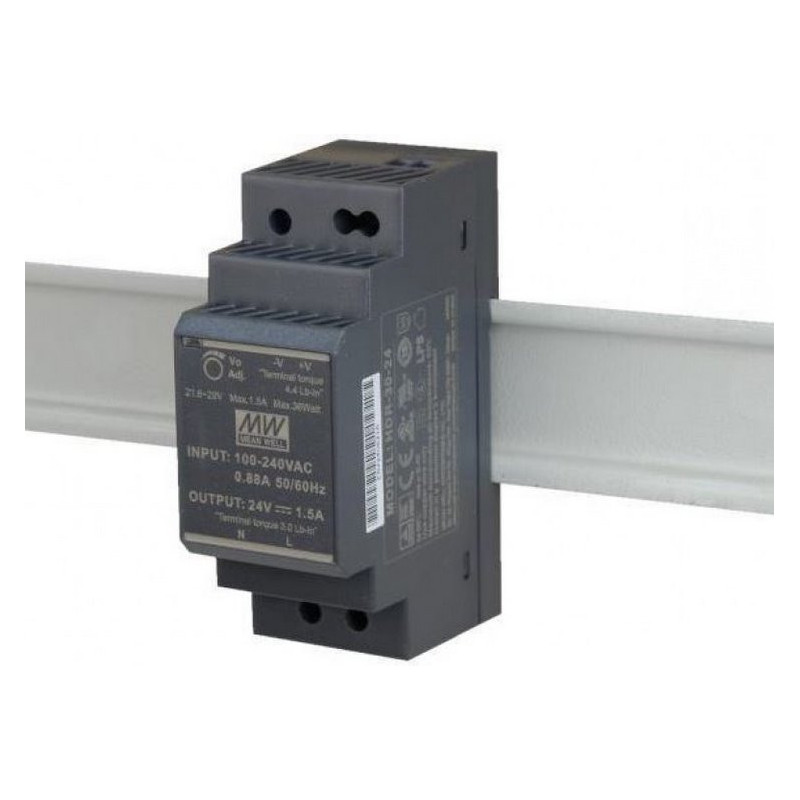 HDR-30-24 switching power supply for DIN rail