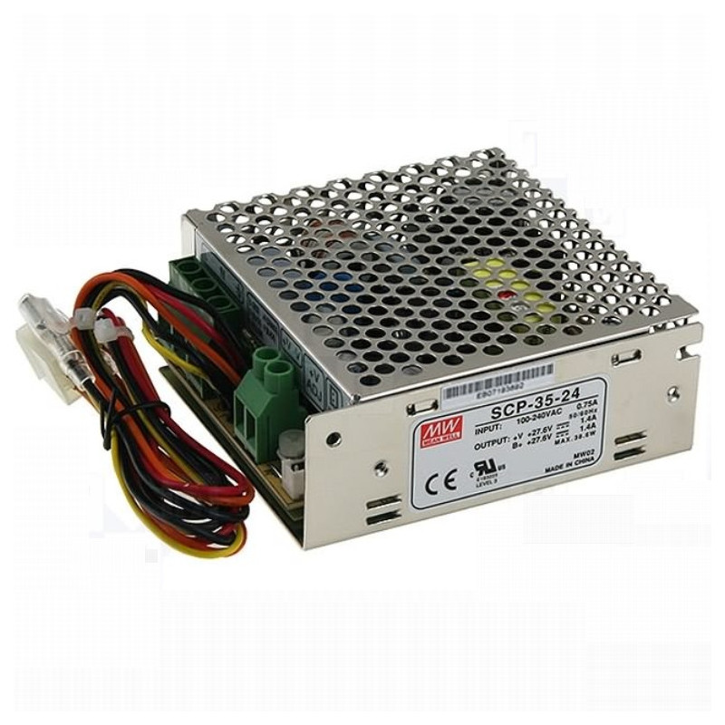 SCP-35-24 Switch mode power supply with charger function (UPS) 35W 24V